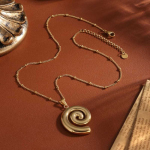 Золотистая цепочка со спиралью CJL91195