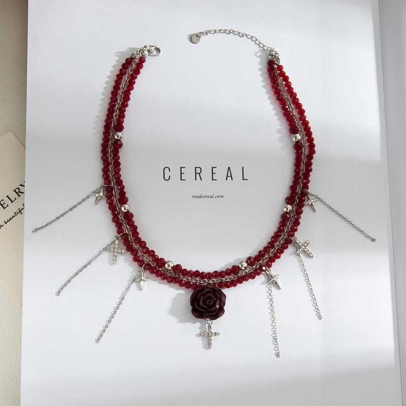 Колье многослойное ювелирный сплав 1J11655CJJ Колье многослойное ювелирный сплав 1J11655CJJ