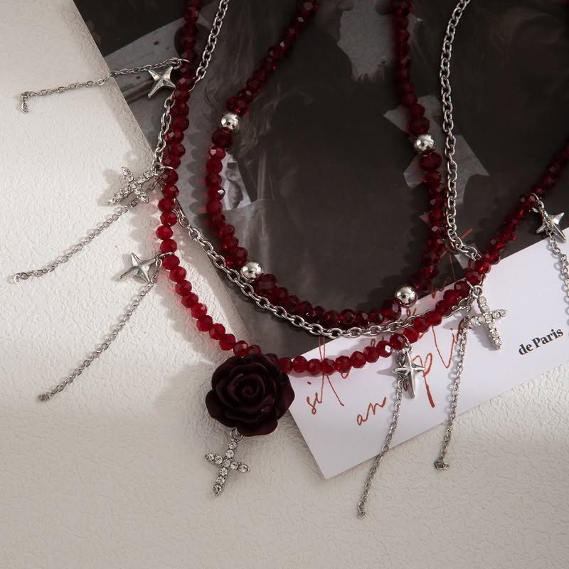 Колье многослойное ювелирный сплав 1J11655CJJ Колье многослойное ювелирный сплав 1J11655CJJ