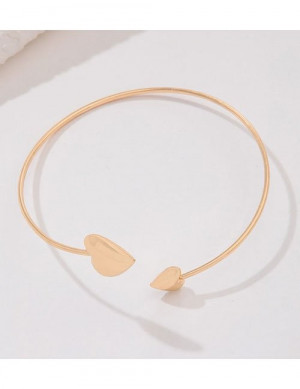 Браслет жесткий разомкнутый с наконечниками-листьями Z29017 Браслет жесткий разомкнутый с наконечниками-листьями Z29017