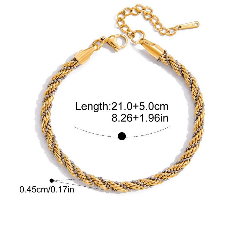 Браслет-цепочка с крупными звеньями и кристальной дорожкой CJR63181