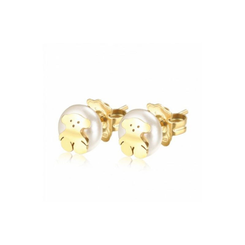 Серьги из титановой стали с жемчугом CJZ35625