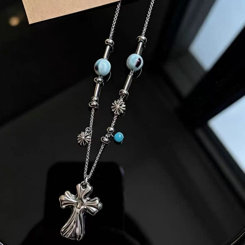 Серебряное колье с крестом CJZ43438