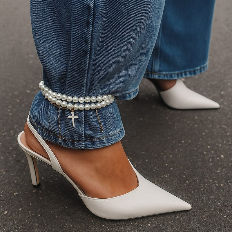 Браслет на ногу жемчужный 1J11901CJJ