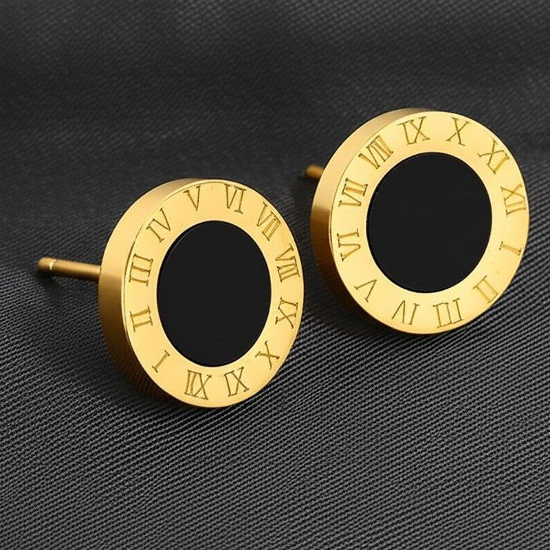 Серьги-пусеты Римский циферблат Gold 1J11960CJJ