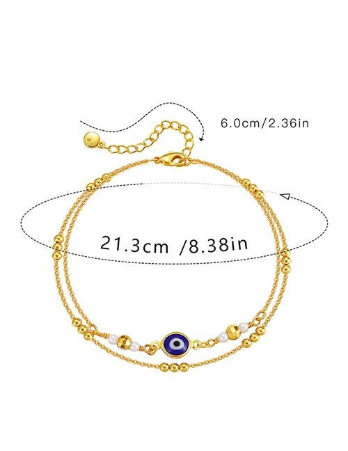 Браслет с талисманом-глазом и кристаллом Z29604