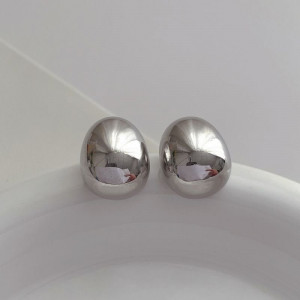 Серьги-пусеты «Объемные капли» серебро N85477