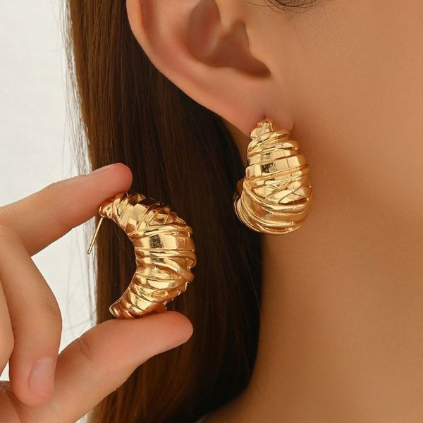 Серьги-полукольца в стиле «Круассан» CJL88224