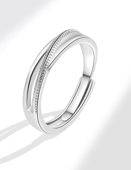 Двойное перекрещенное кольцо с алмазной гранью M19157