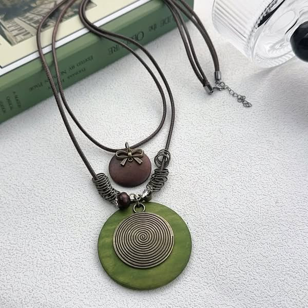 Этнический сотуар с деревянными и резными дисками 1J11656CJJ Этнический сотуар с деревянными и резными дисками 1J11656CJJ