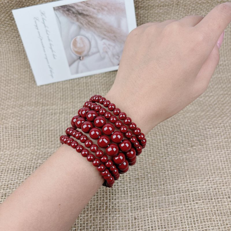 Браслет многорядный из красных жемчужин CJR57139 Браслет многорядный из красных жемчужин CJR57139