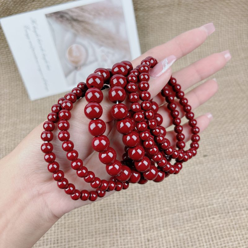 Браслет многорядный из красных жемчужин CJR57139 Браслет многорядный из красных жемчужин CJR57139