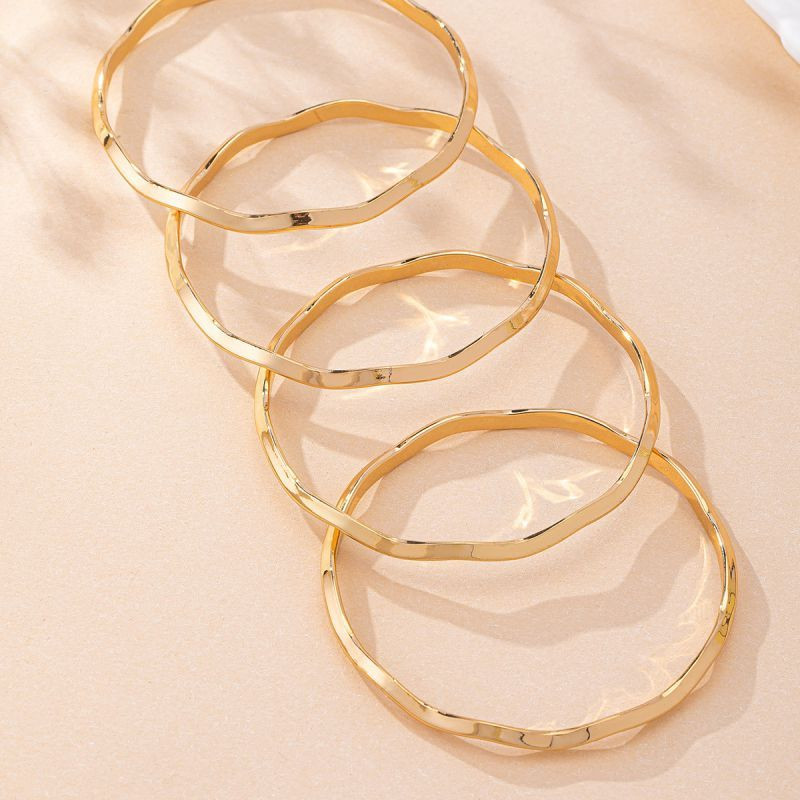 Браслет жесткий многоярусный из четырех тонких линий CJM14408