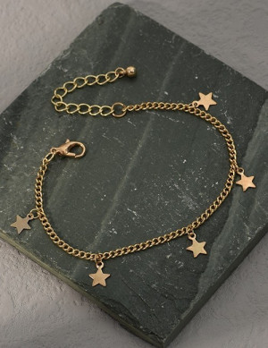 Браслет с цепочкой и звездами R80240