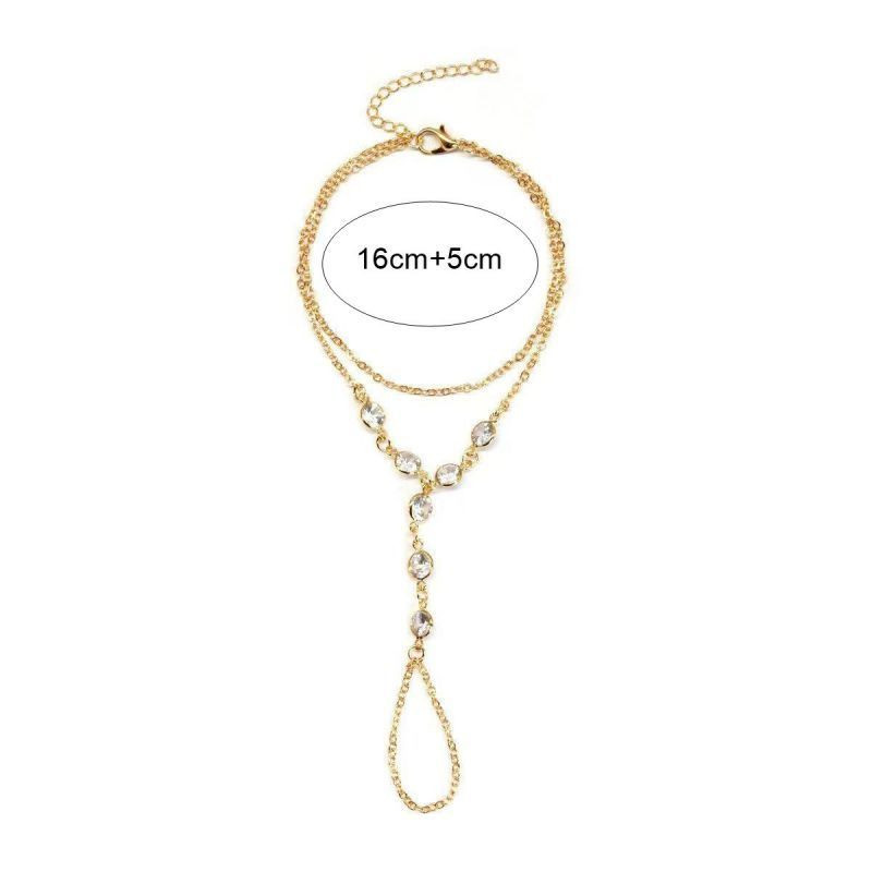 Слейв-браслет мерцающие капли на изящной цепочке CJF11333