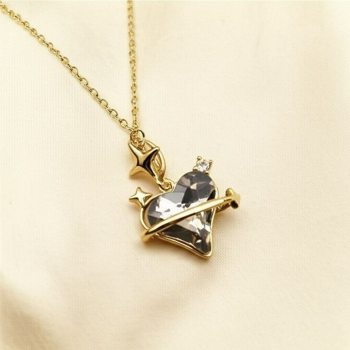 Цепочка с подвеской в форме сердца с крупным кристаллом J11343CJJ Цепочка с подвеской в форме сердца с крупным кристаллом J11343CJJ