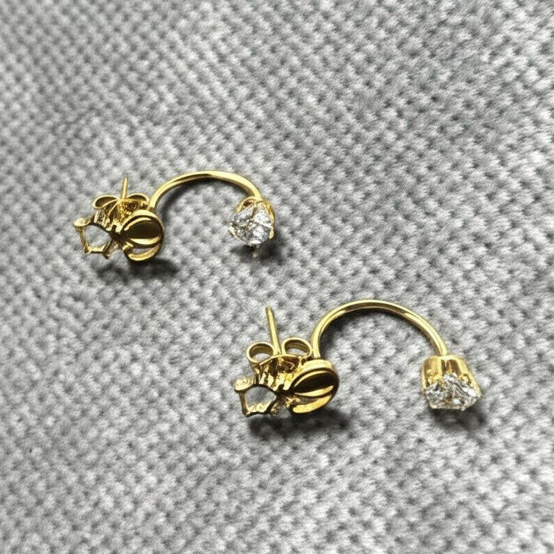 Серьги медицинская сталь с напылением золотом J10368(CJJ) Серьги медицинская сталь с напылением золотом J10368(CJJ)