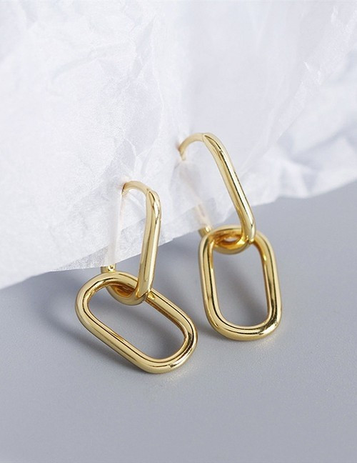 Серьги-конго в форме вытянутых звеньев G41817