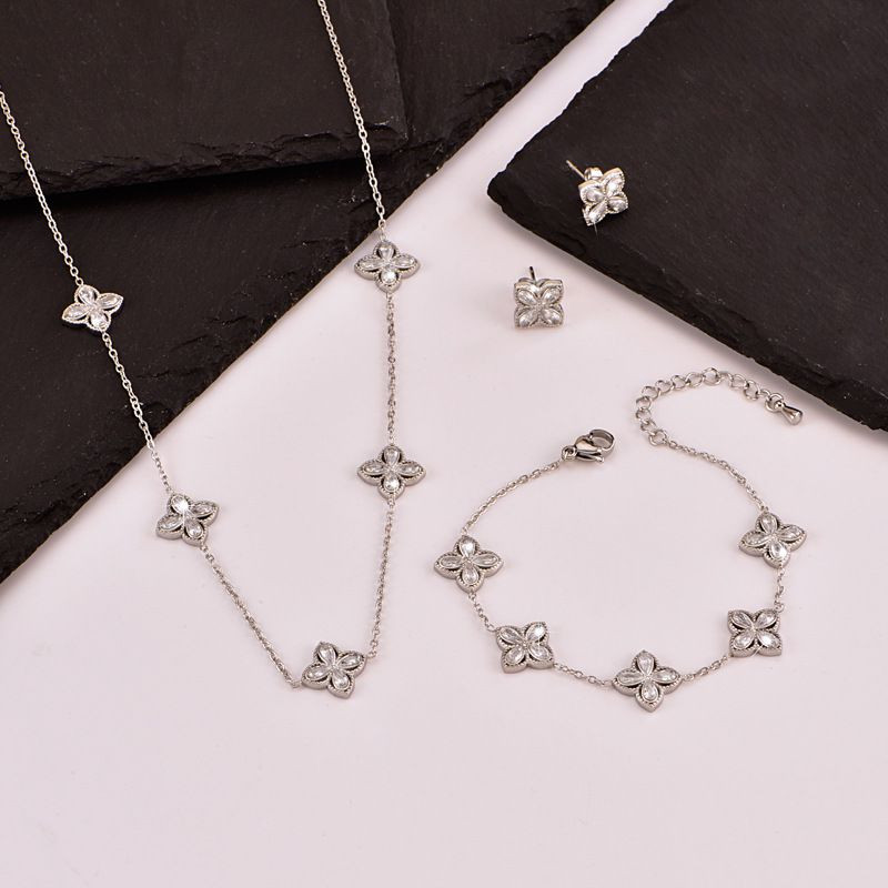 Стальной комплект бижутерии CJR55547