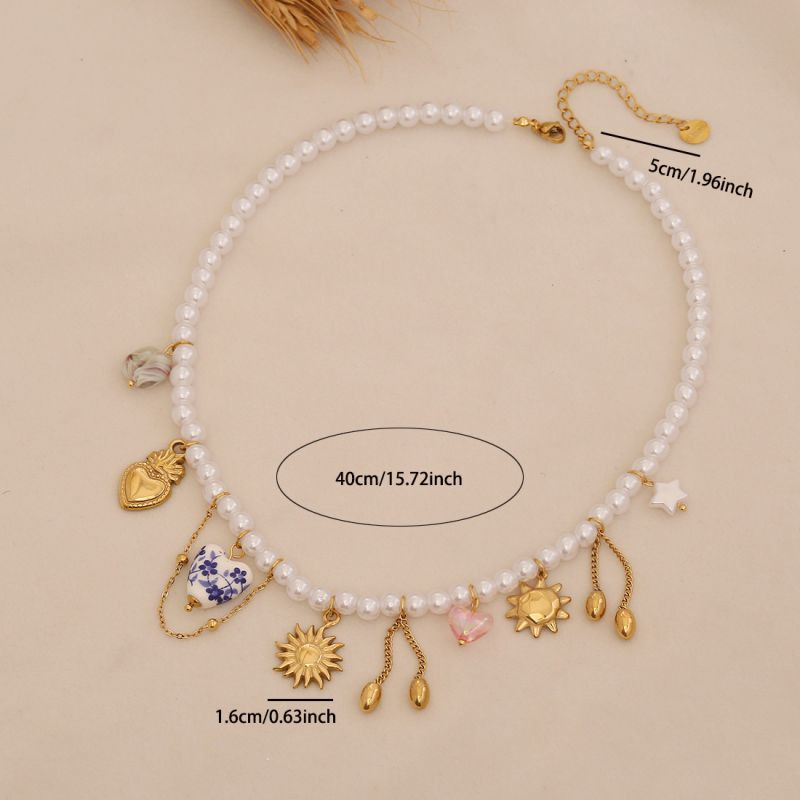 Чокер из мелкого белого жемчуга с набором цветных подвесок CJR76371 Чокер из мелкого белого жемчуга с набором цветных подвесок CJR76371