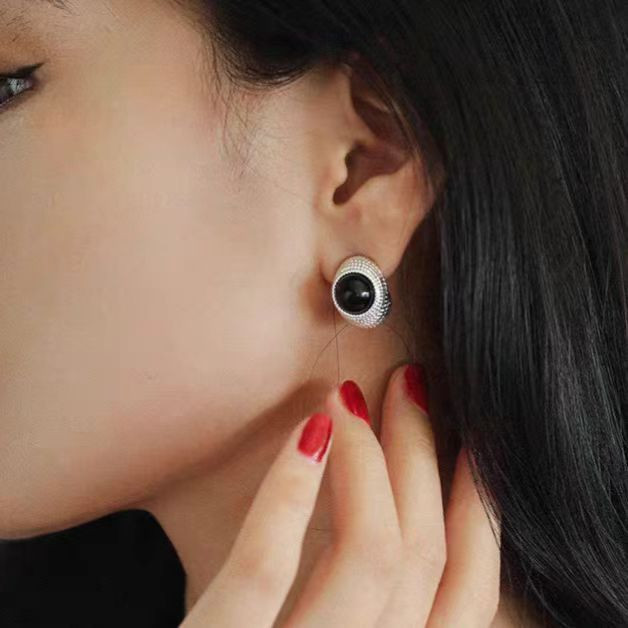 Серьги ювелирный сплав, имитация янтаря 1J12415CJJ