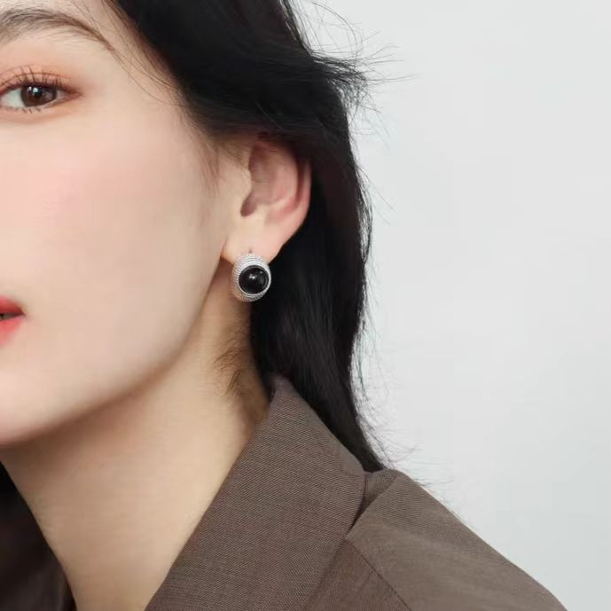 Серьги ювелирный сплав, имитация янтаря 1J12415CJJ