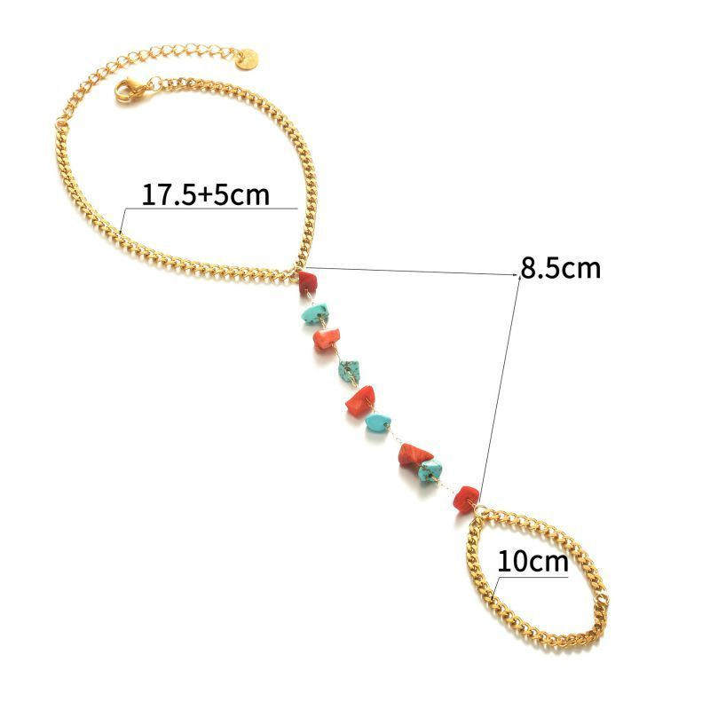 Слейв-браслет восточная сказка с цветными бусинами CJF14730