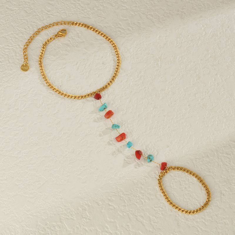 Слейв-браслет восточная сказка с цветными бусинами CJF14730