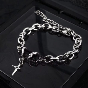 Браслет-цепочка с подвеской-крестом J10777CJJ