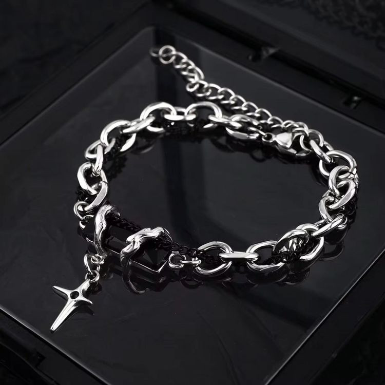 Браслет-цепочка с подвеской-крестом J10777CJJ