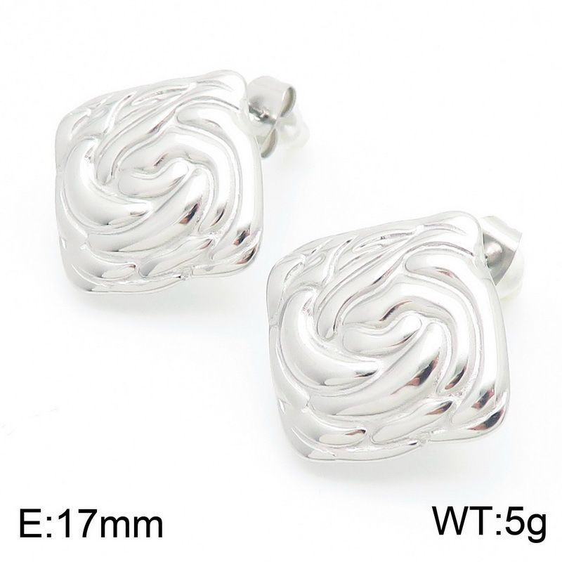 Серьги из нержавеющей стали с полосатым рисунком CJX68130