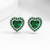 Серебристые серьги с сердцем из фианитов CJX78848