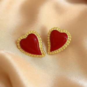 Серьги сердце ювелирный сплав 1J12340CJJ