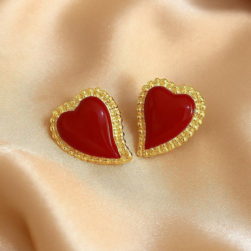 Серьги сердце ювелирный сплав 1J12340CJJ Серьги сердце ювелирный сплав 1J12340CJJ