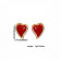 Серьги сердце ювелирный сплав 1J12340CJJ Серьги сердце ювелирный сплав 1J12340CJJ