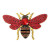 Жёлтая брошь-пчела с цирконом ASUZ37671