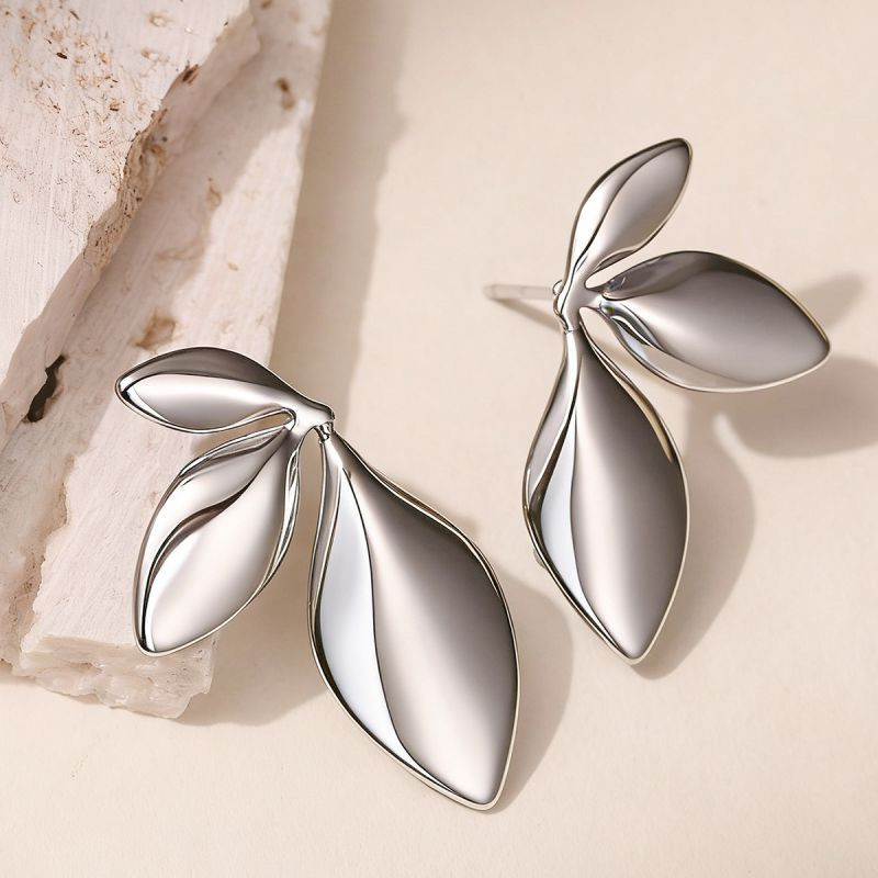 Серьги из стали с геометрией CJV15993