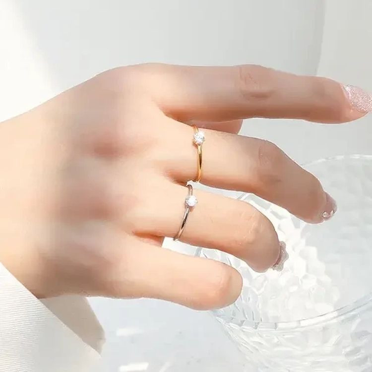 Кольцо стальное с напылением золотом и фианитами J10182CJJ