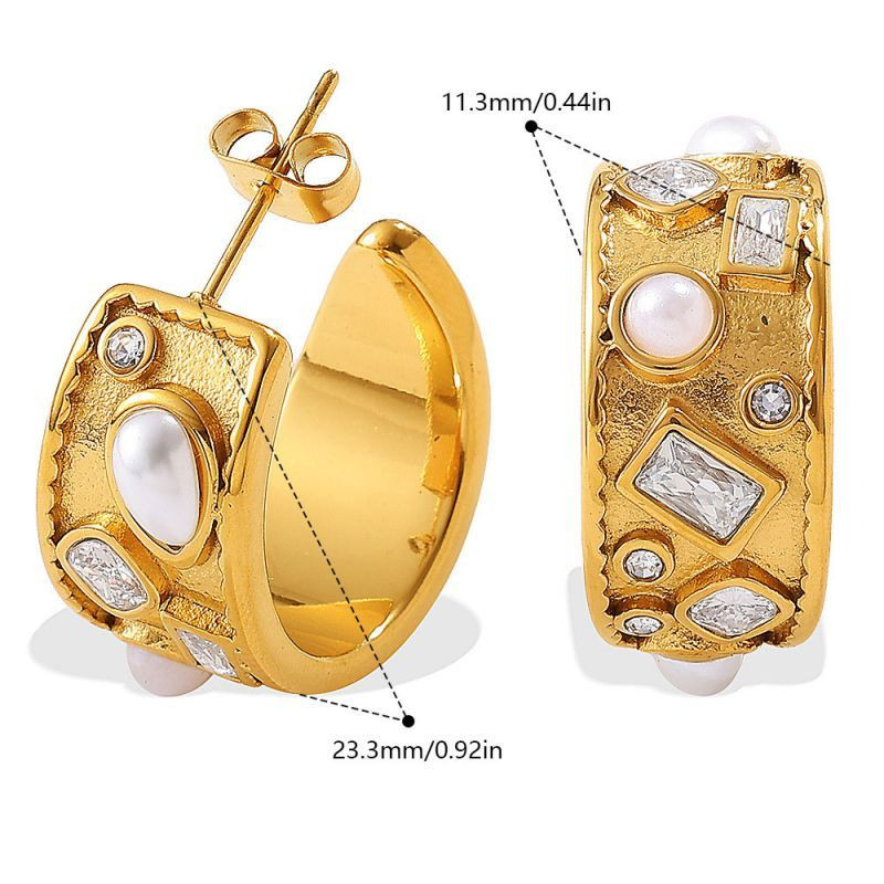 Серьги сталь CJQ12174