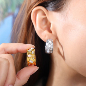 Серьги сталь CJQ12174