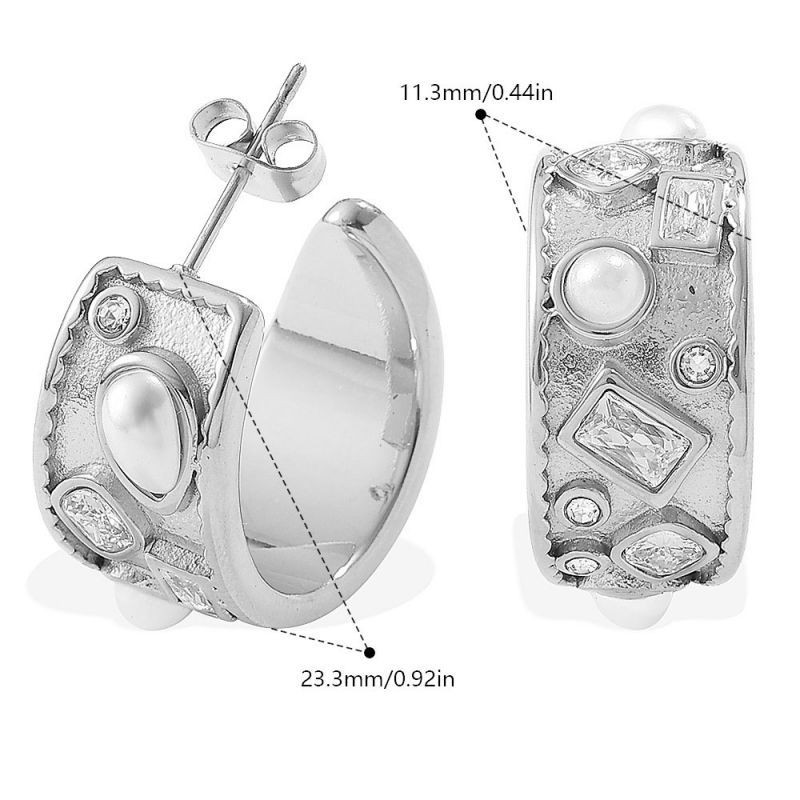 Серьги сталь CJQ12174