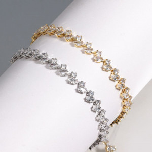 Браслет цепочка с мелкими цветами CJR61226 Браслет цепочка с мелкими цветами CJR61226