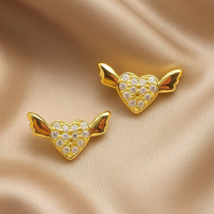 Серьги медь с напылением золотом J11012CJJ