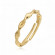 Тонкое кольцо с волнообразным рельефом и золотистым блеском CJL92100