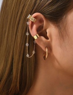 Кафф со стразами и цепью U94602 Кафф со стразами и цепью U94602