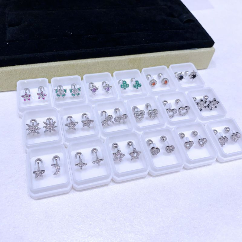 Серьги из стали со звёздами CJV63494