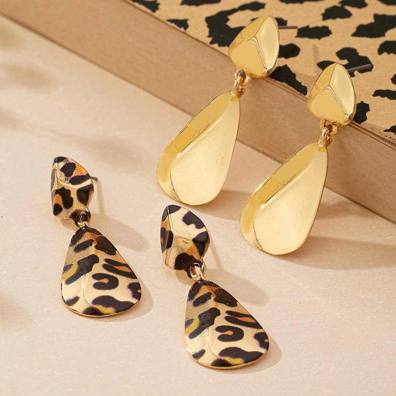 Серьги-подвески леопардовые капли 1J11660CJJ