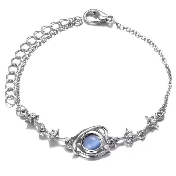 Браслет цепочка с овальной вставкой J10793CJJ Браслет цепочка с овальной вставкой J10793CJJ