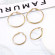 Большие классические серьги-кольца конго с глянцевым блеском J10371(CJJ)