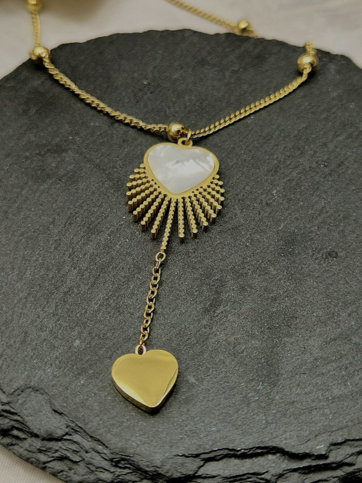 Колье медицинская сталь с напылением золотом J10644CJJ